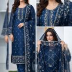 সেলাই ছাড়া (আনরেডি) এম্বোডারি পার্টি ড্রেস কোড – 1018