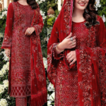 সেলাই ছাড়া (আনরেডি) এম্বোডারি পার্টি ড্রেস কোড – 1006