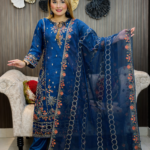 সেলাই ছাড়া (আনরেডি) এম্বোডারি পার্টি ড্রেস কোড – 1002