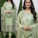 সেলাই ছাড়া (আনরেডি) এম্বোডারি পার্টি ড্রেস কোড – 1041