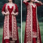 সেলাই ছাড়া (আনরেডি) এম্বোডারি পার্টি ড্রেস কোড – 1038