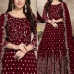 সেলাই ছাড়া (আনরেডি) এম্বোডারি পার্টি ড্রেস কোড – 1025