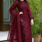 সেলাই ছাড়া (আনরেডি) এম্বোডারি পার্টি ড্রেস কোড – 1019